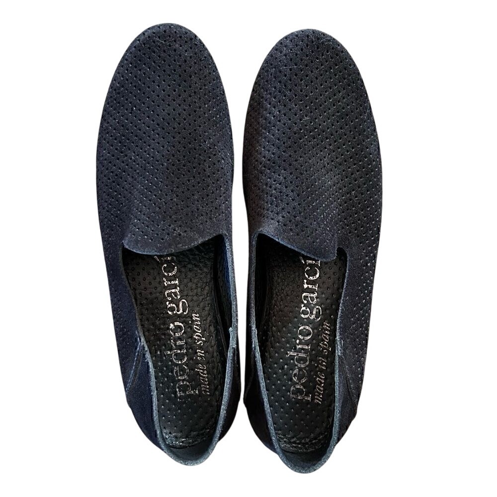 Pedro Garcia‎ Black Suede Slip On Loafer Flats Women's size 8